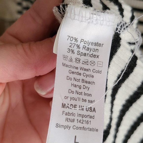 Donated Lularoe Lynnae Black and Dusty Blue - Picture 7 of 7